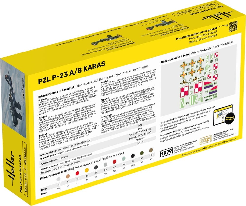 Zdjęcie dodatkowe produktu PZL 23 Karas STARTER KIT 1:72 Heller 56247