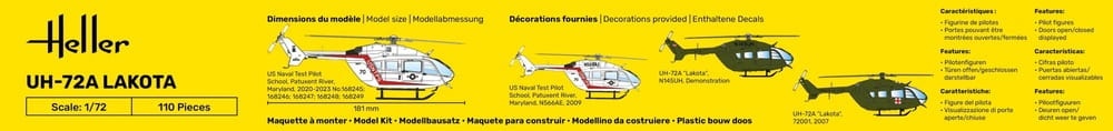 Zdjęcie dodatkowe produktu UH-72A Lakota STARTER KIT 1:72 Heller 56379