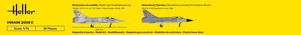 Zdjęcie dodatkowe produktu Mirage 2000 C 1:72 Heller 80303