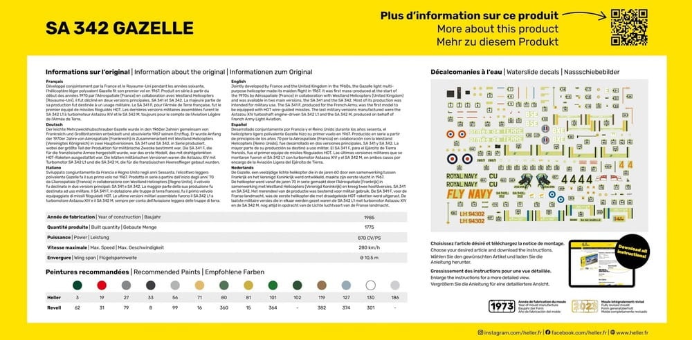 Zdjęcie dodatkowe produktu SA 342 Gazelle 1:48 Heller 80486