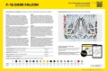 Zdjęcie dodatkowe produktu F-16 Dark Falcon STARTER KIT 1:48 Heller 35411