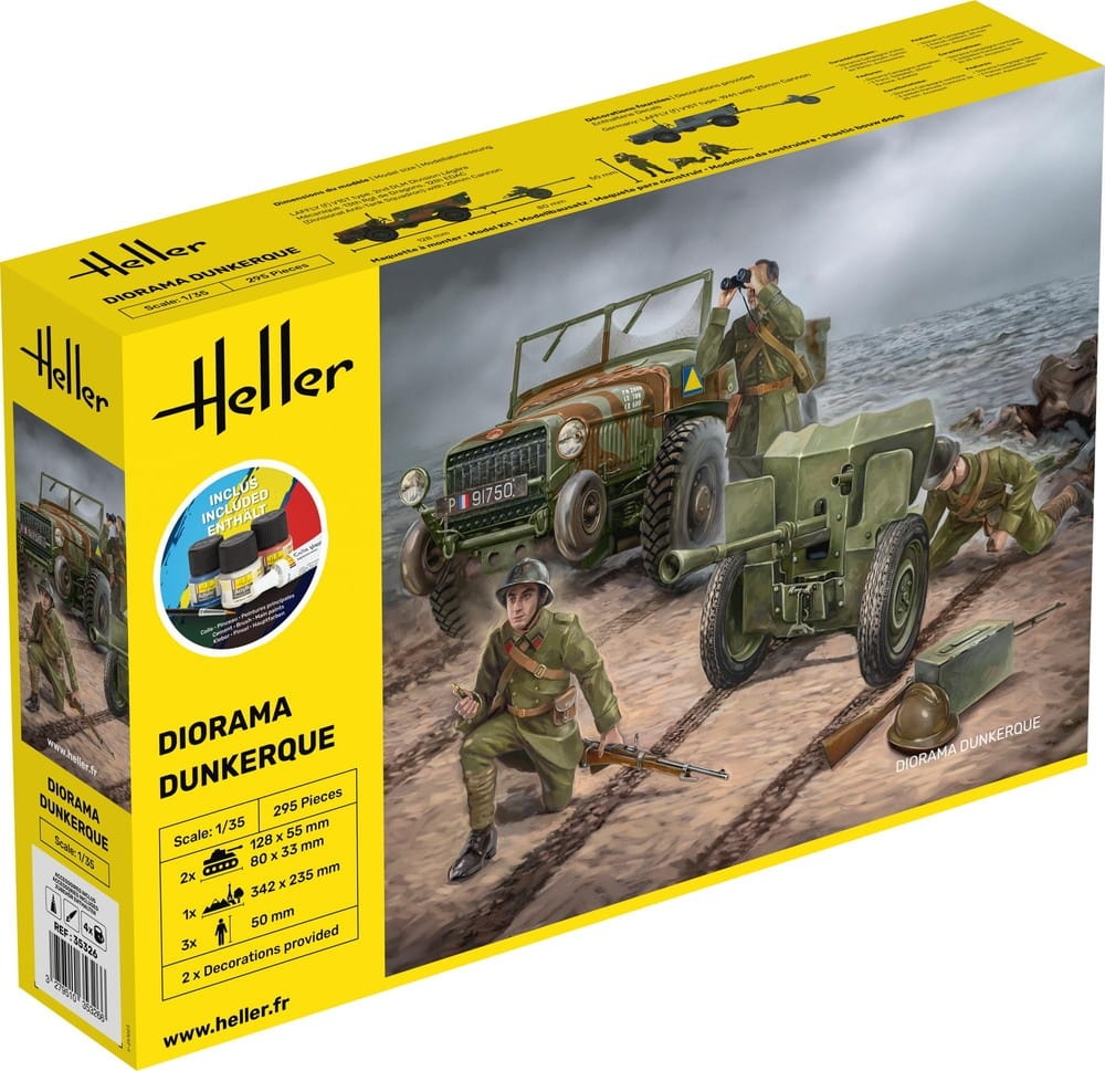 Zdjęcie główne produktu Diorama Dunkerque Laffly Starter Kit 1:35 Heller 35326