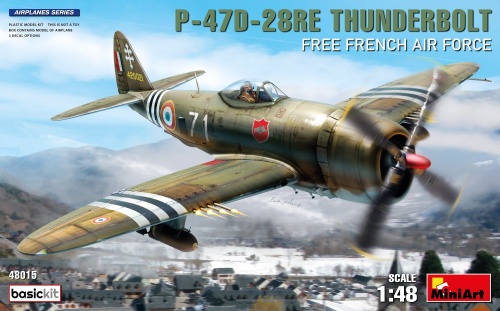 P-47d-28re Thunderbolt. Free France Air Force 1:35 MiniArt 48015
