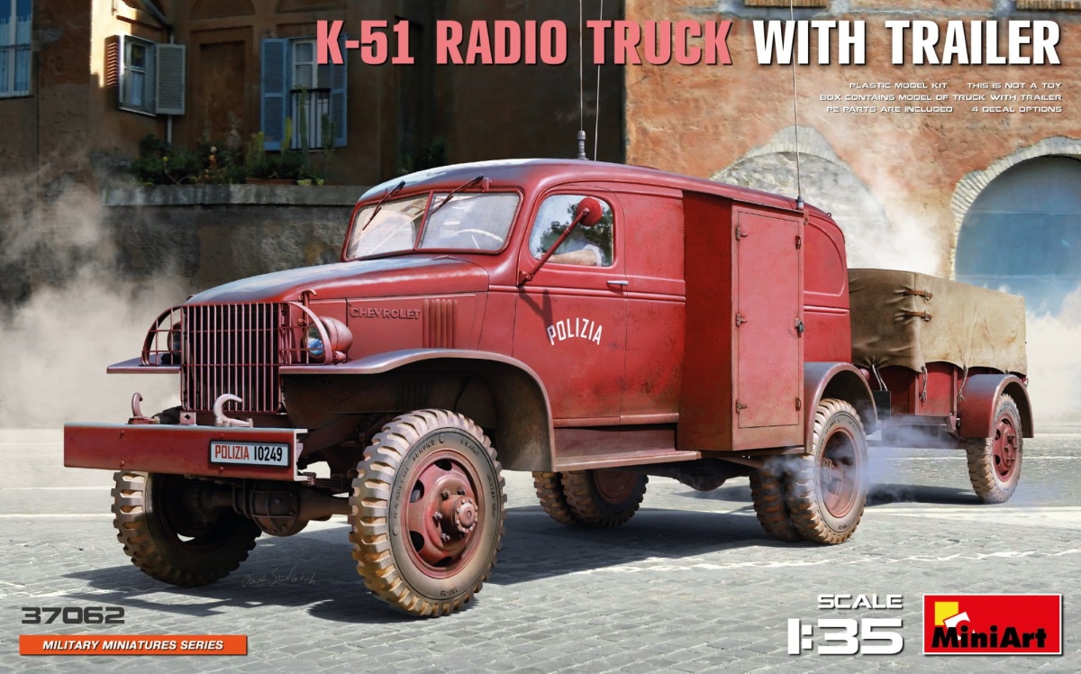 Zdjęcie główne produktu K-51 Radio Truck With Trailer 1:35 MiniArt 37062