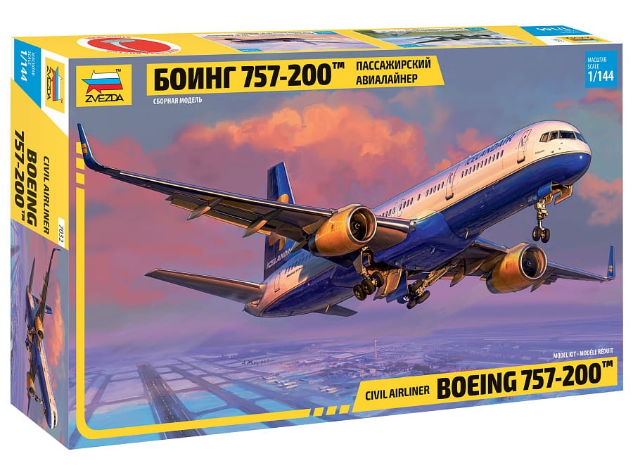 Zdjęcie główne produktu Boeing 757-200 Samolot pasażerski 1:144 Zvezda 7032