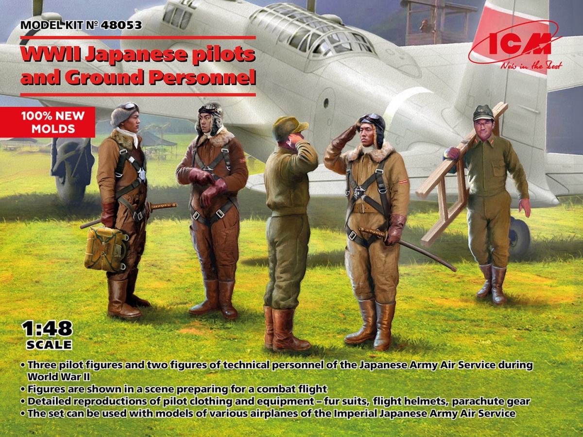 Zdjęcie główne produktu Japanese pilots and Ground Personnel WWII (5 figurek) 1:48 ICM 48053