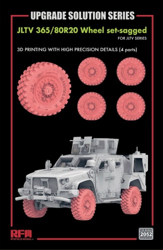 Upgrade Solution Series 3D Printed Wheel Set for JLTV 365/80R20 High Precision Details 1:35 Rye Field Model 2052