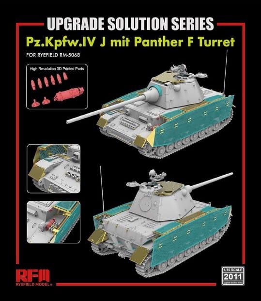 Zdjęcie główne produktu Zestaw waloryzacji do Pz.Kpfw.IV J mit Panther F Turret 1:35 Rye Field Model 2011