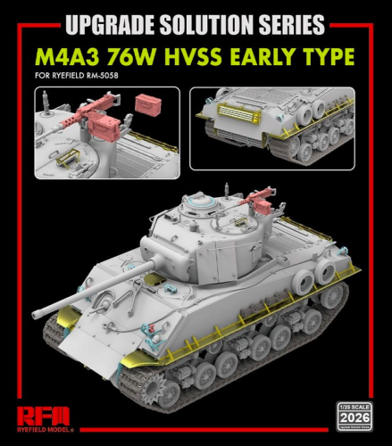 Upgrade Solution Series for M4A3 76W HVSS Early Type 1:35 Rye Field Model 2026