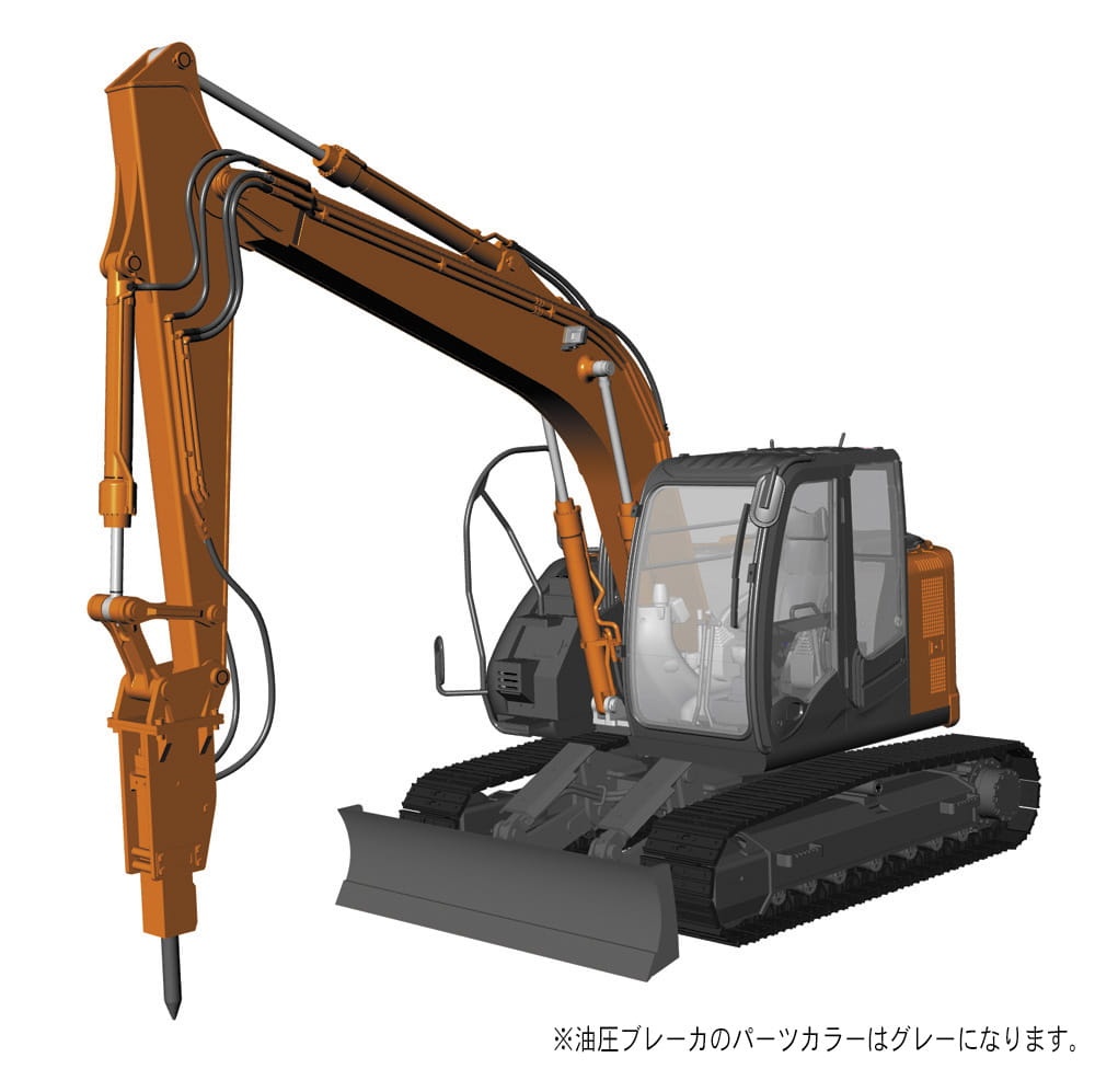 Zdjęcie dodatkowe produktu Hitachi Excavator ZAXIS 135US Hydraulic Breaker 1:35 Hasegawa 66109