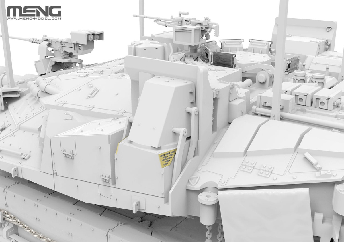 Zdjęcie dodatkowe produktu Merkava Mk.4M With Roof-Mounted Slat Armor (Israel Main Battle Tank) 1:35 Meng TS056