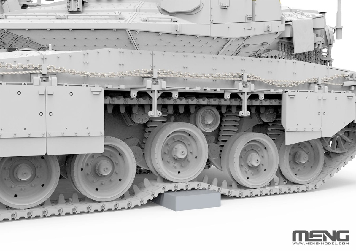 Zdjęcie dodatkowe produktu Merkava Mk.4M With Roof-Mounted Slat Armor (Israel Main Battle Tank) 1:35 Meng TS056