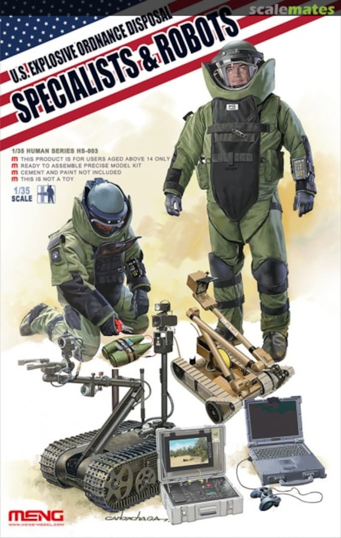 Zdjęcie dodatkowe produktu US EXPLOSIVE ORDNANCE DISPOSAL SPECIALISTS and ROBOTS 1:35 Meng HS003