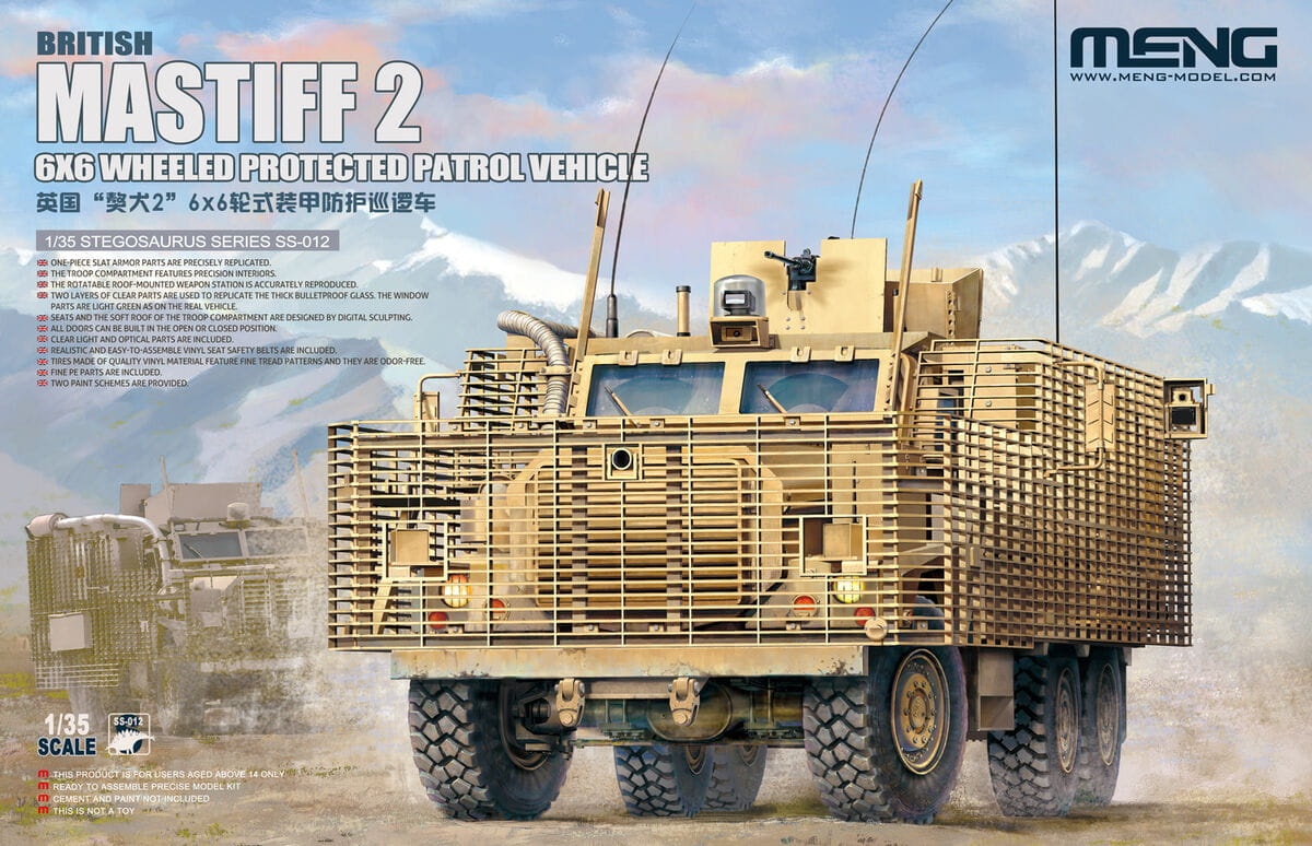 Zdjęcie główne produktu British Mastiff 2 6X6 Wheeled Protected Patrol Vehicle 1:35 Meng SS012