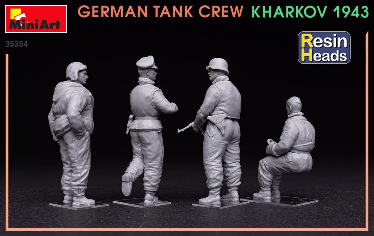 Zdjęcie dodatkowe produktu German Tank Crew. Kharkov 1943. Resin Heads 1:35 MiniArt 35354