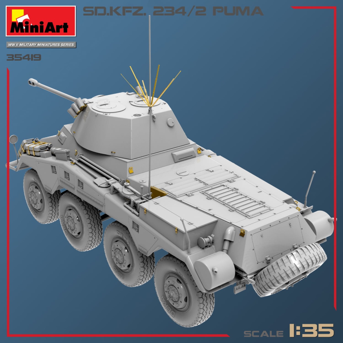 Zdjęcie dodatkowe produktu Sd.kfz.234/2 Puma 1:35 MiniArt 35419