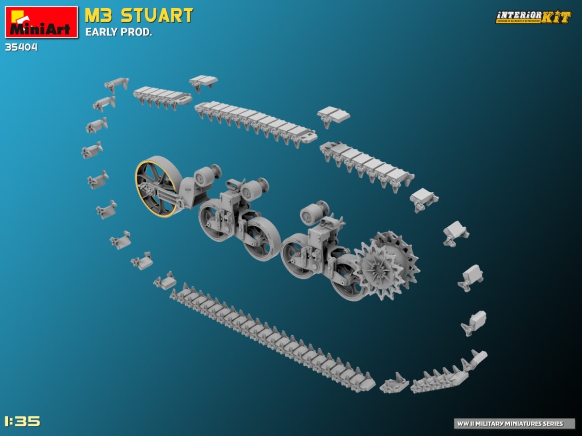 Zdjęcie dodatkowe produktu M3 Stuart Early Prod. Interior Kit 1:35 MiniArt 35404