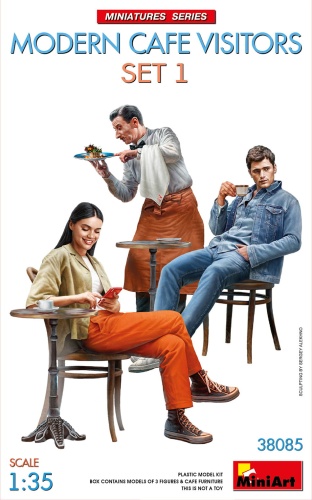 Modern Cafe Visitors Set 1 1:35 MiniArt 38085