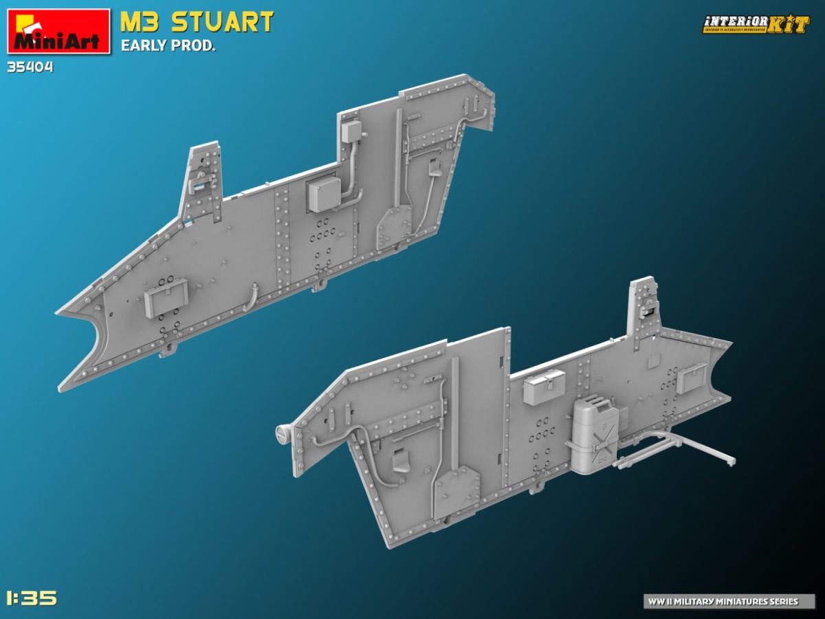Zdjęcie dodatkowe produktu M3 Stuart Early Prod. Interior Kit 1:35 MiniArt 35404