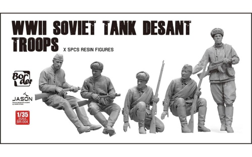 Soviet WWII Tank Desant Troops (5 Resin Figures) 1:35 Border Model BR004