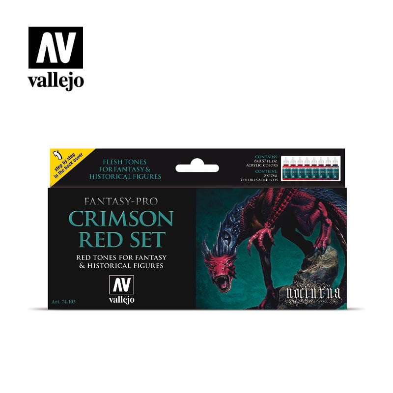Zdjęcie główne produktu Vallejo 74103 Pro Nocturna - Crimson Red Set