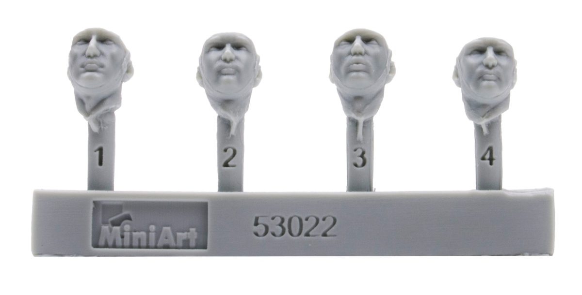 Zdjęcie dodatkowe produktu German Tank Riders Set 1. Resin Heads 1:35 MiniArt 53022