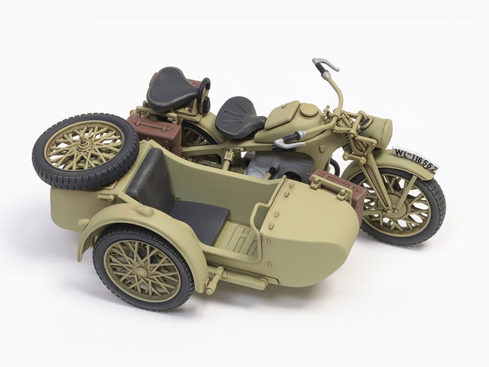 Zdjęcie dodatkowe produktu KS600 Motorcycle and Sidecar 1:35 Tamiya 35384