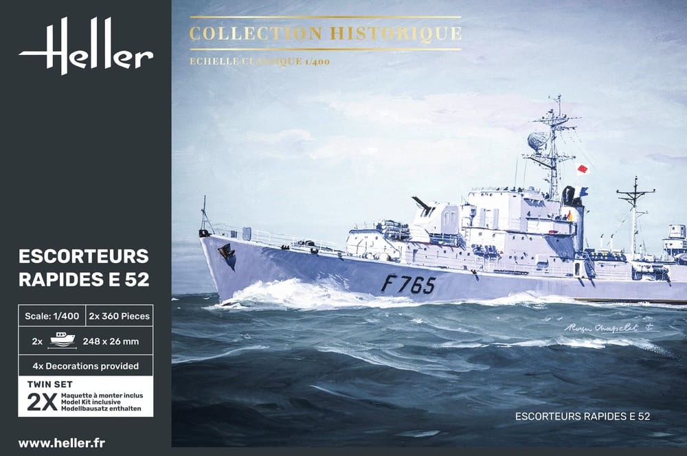 Zdjęcie dodatkowe produktu Escorteurs Rapides E 52 Collection Historique 1:400 Heller 81094