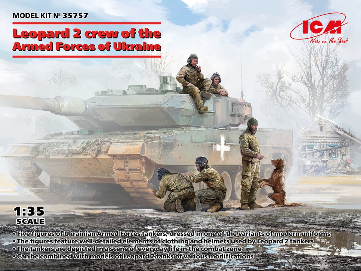 Zdjęcie główne produktu Leopard 2 crew of the Armed Forces of Ukraine 1:35 ICM 35757