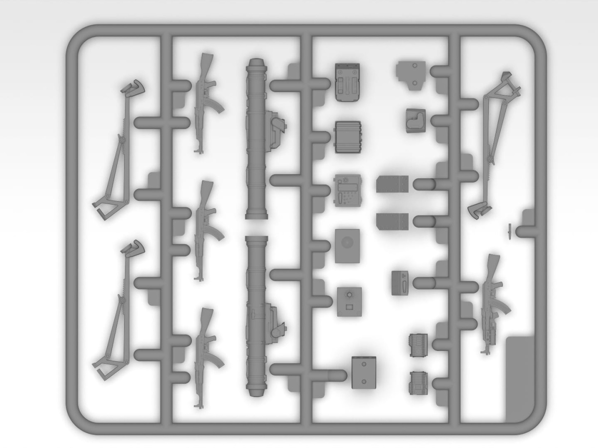 Zdjęcie dodatkowe produktu Infantry weapons and chevrons 1:35 ICM 35749