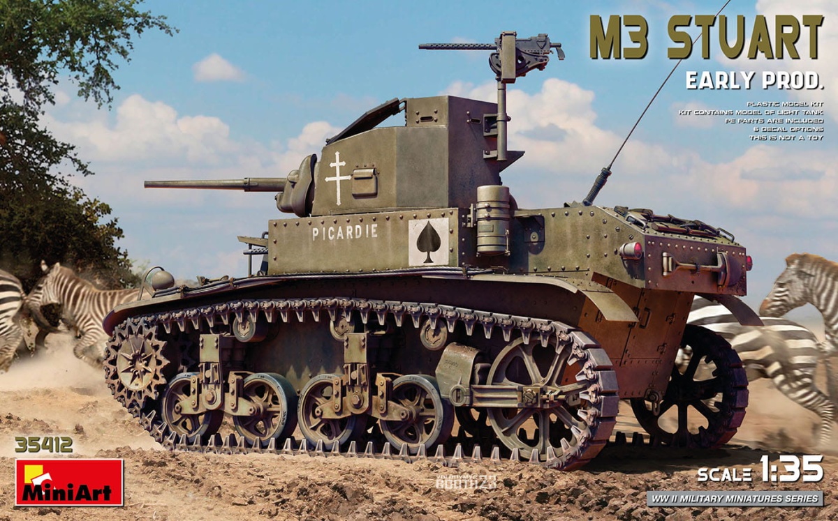 Zdjęcie główne produktu M3 Stuart Early Prod. 1:35 MiniArt 35412