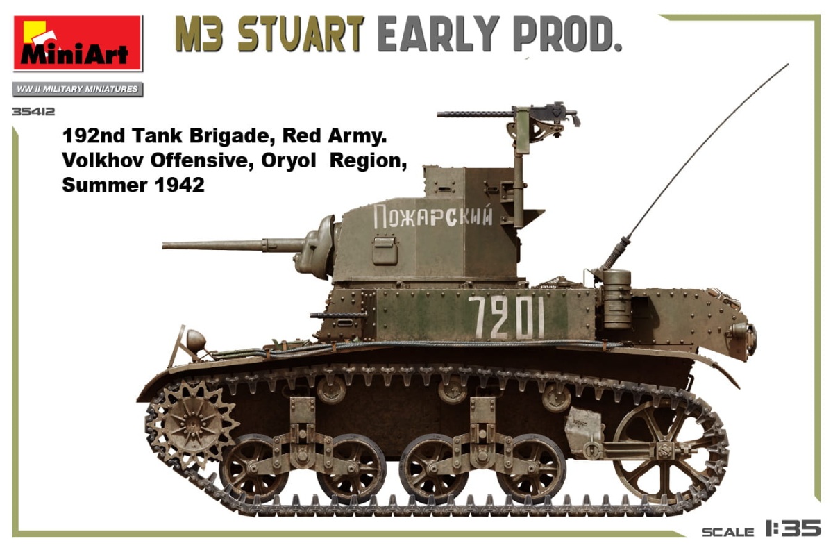 Zdjęcie dodatkowe produktu M3 Stuart Early Prod. 1:35 MiniArt 35412