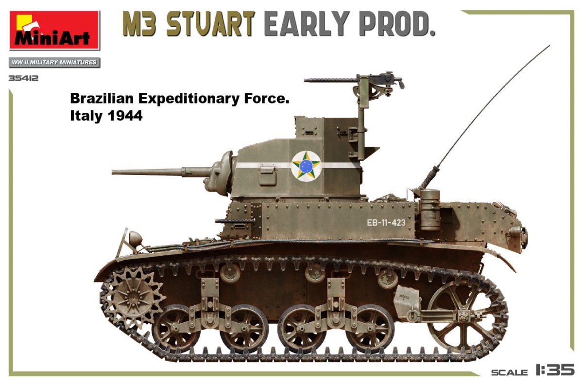 Zdjęcie dodatkowe produktu M3 Stuart Early Prod. 1:35 MiniArt 35412