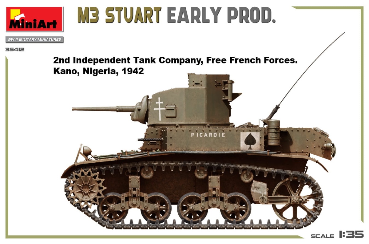 Zdjęcie dodatkowe produktu M3 Stuart Early Prod. 1:35 MiniArt 35412