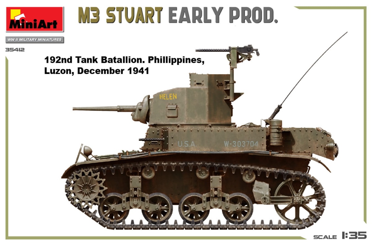 Zdjęcie dodatkowe produktu M3 Stuart Early Prod. 1:35 MiniArt 35412