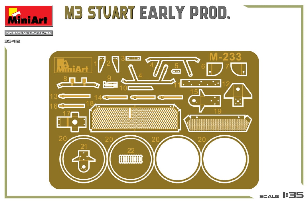 Zdjęcie dodatkowe produktu M3 Stuart Early Prod. 1:35 MiniArt 35412