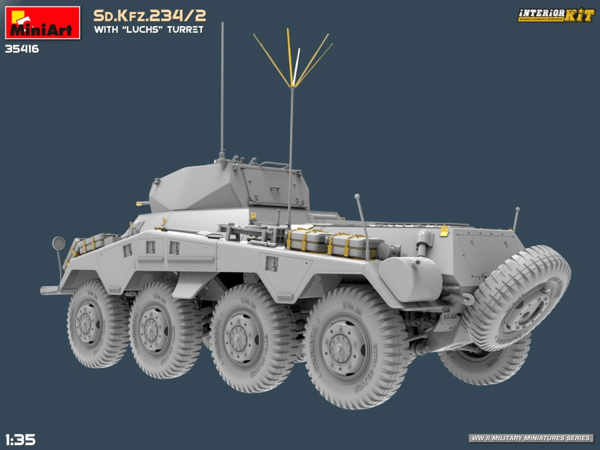 Zdjęcie dodatkowe produktu Sd.kfz.234/2 With luchs Turret. Interior Kit 1:35 MiniArt 35416