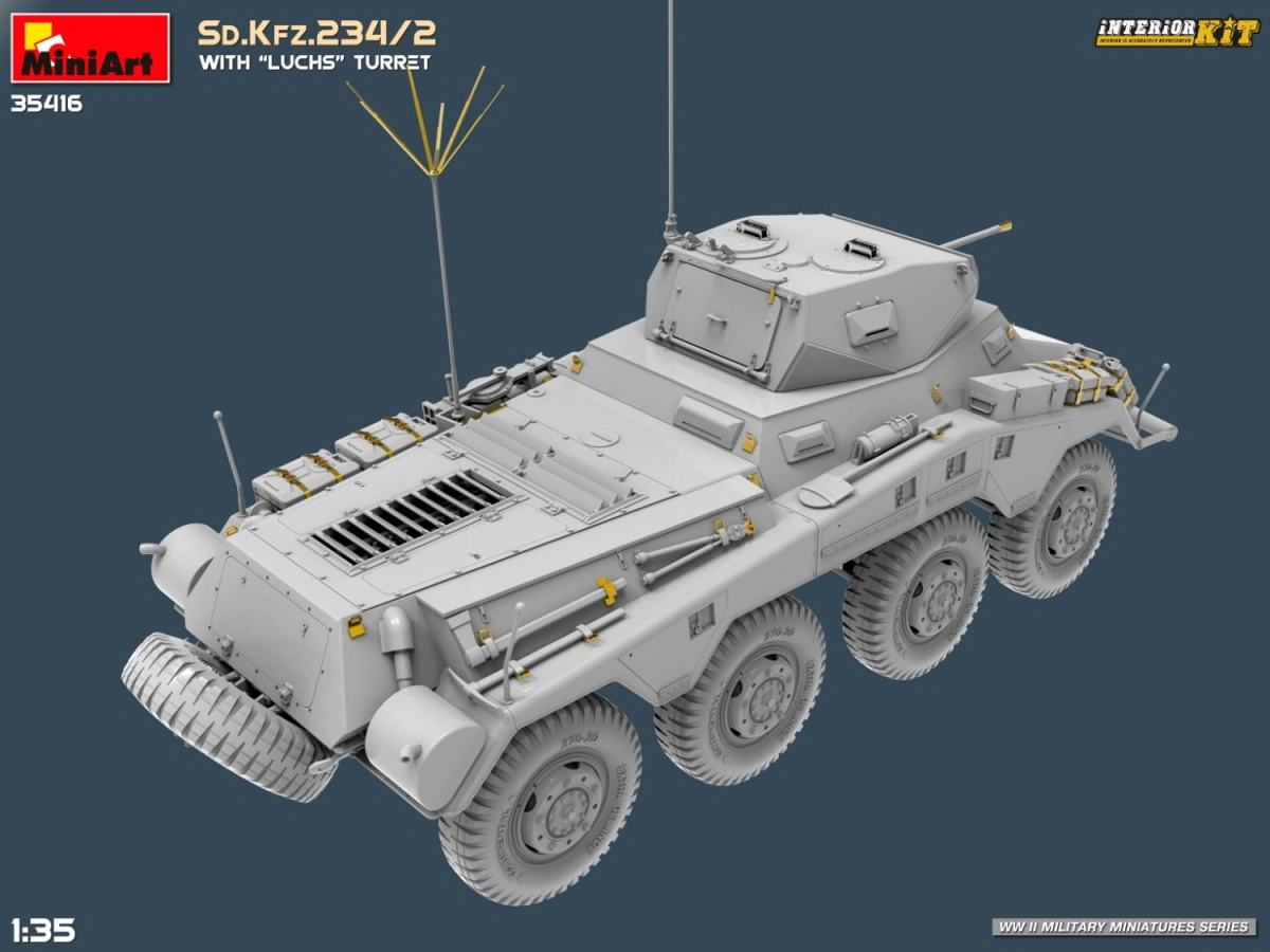 Zdjęcie dodatkowe produktu Sd.kfz.234/2 With luchs Turret. Interior Kit 1:35 MiniArt 35416