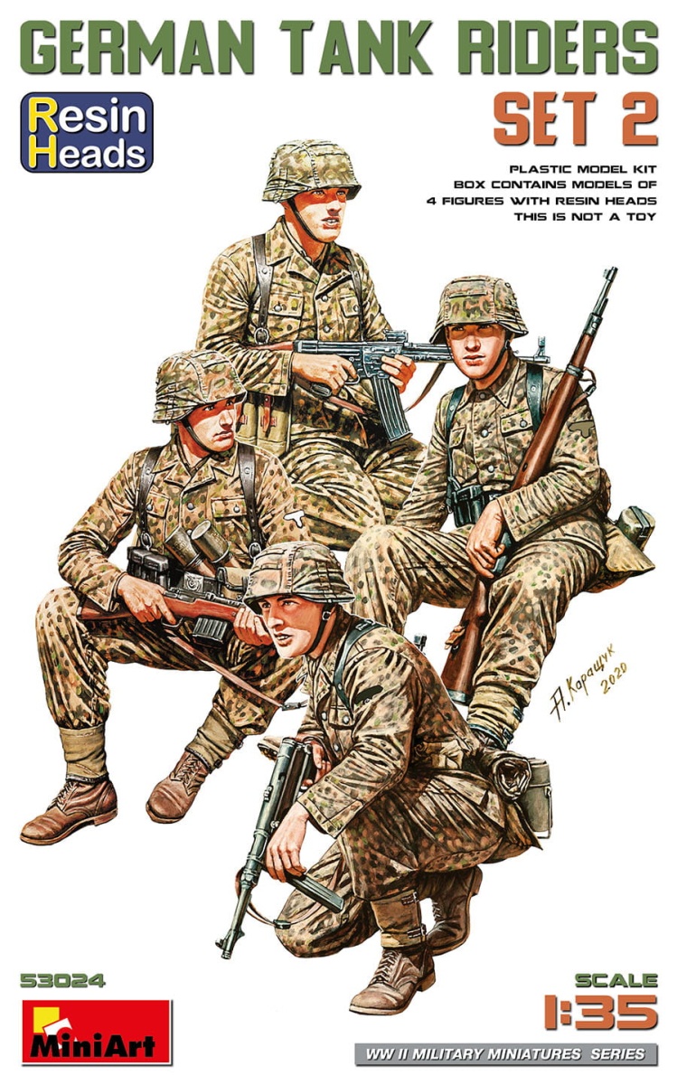 Zdjęcie główne produktu German Tank Riders Set 2. Resin Heads 1:35 MiniArt 53024