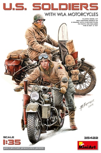 US Soldiers With WLA Motorcycles 1:35 MiniArt 35422