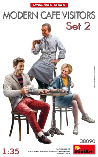 Modern Cafe Visitors Set 2 1:35 MiniArt 38090