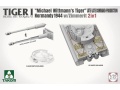Zdjęcie dodatkowe produktu Tiger I Michael Wittmanns Tiger Normandy 1944 Late/Late Command Production w/Zimmerit 2 in 1 1:35 Takom 2201