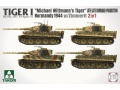 Zdjęcie dodatkowe produktu Tiger I Michael Wittmanns Tiger Normandy 1944 Late/Late Command Production w/Zimmerit 2 in 1 1:35 Takom 2201