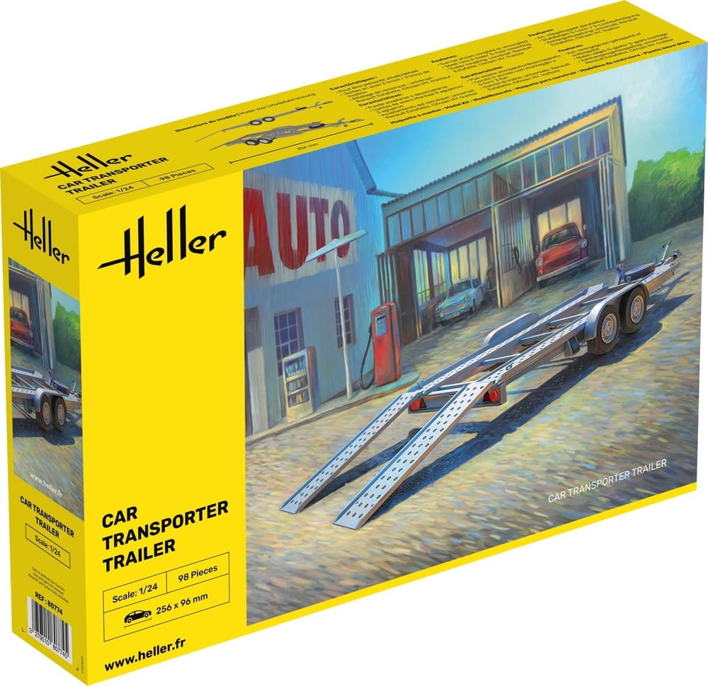 Zdjęcie główne produktu Car Transporter Trailer 1:24 Heller 80774