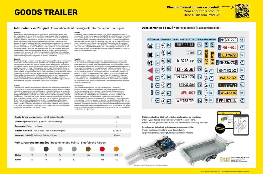 Zdjęcie dodatkowe produktu Goods Trailer 1:24 Heller 80778