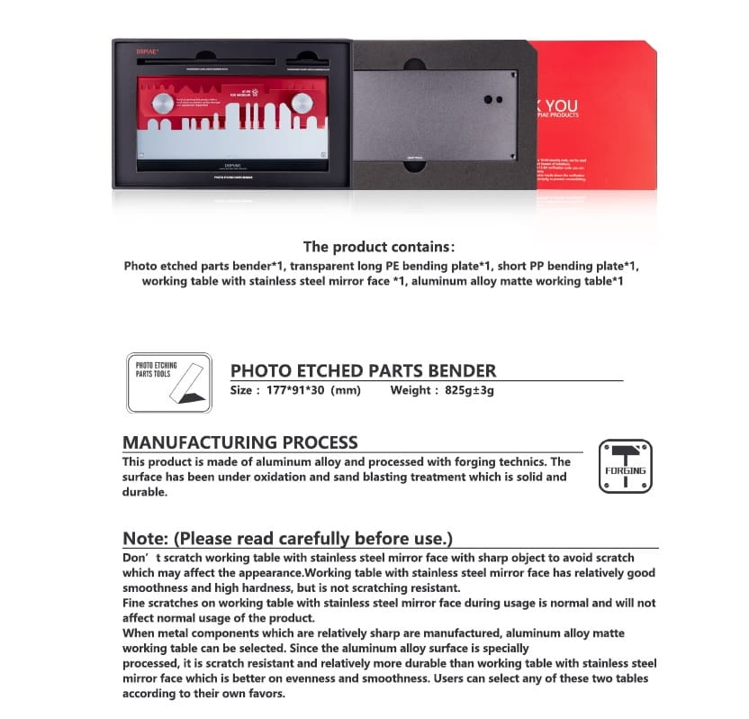 Zdjęcie dodatkowe produktu Photo Etched Parts Bender DSPIAE AT-PB