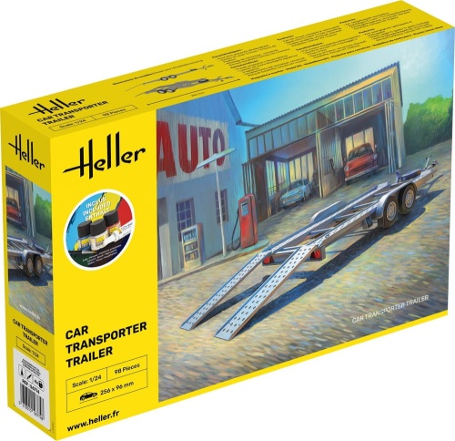 Car Transporter Trailer STARTER KIT 1:24 Heller 56774
