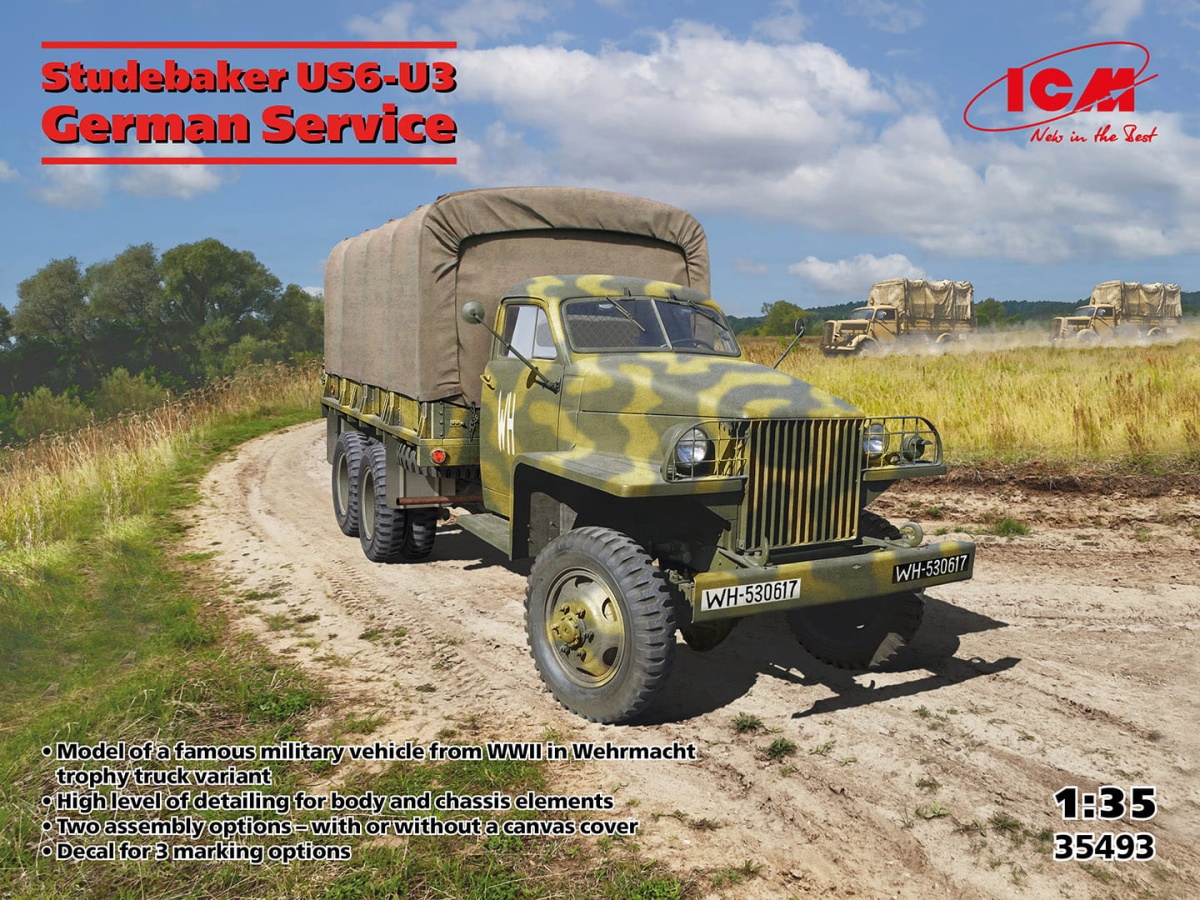 Zdjęcie główne produktu Studebaker US6-U3 in German Service 1:35 ICM 35493