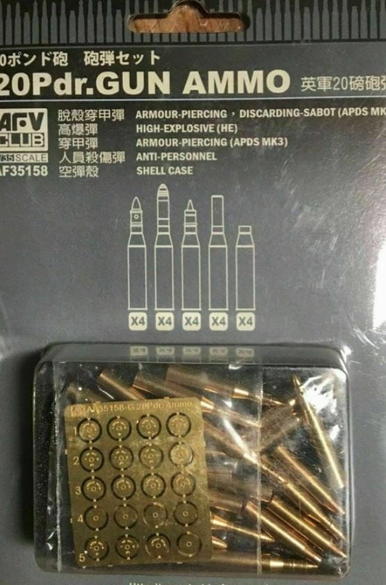 Zdjęcie główne produktu 20 PDR. GUN AMMO 1:35 AFV Club 35158