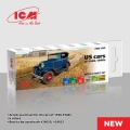 Zdjęcie dodatkowe produktu Acrylic paints set for US cars of 1930 – 1940s ICM 3048